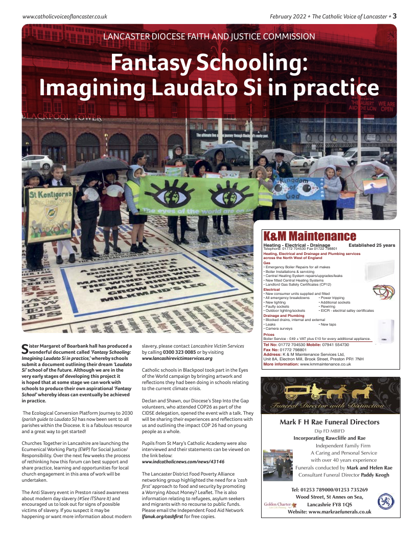 Feb 2022 edition of the Catholic Voice of Lancaster