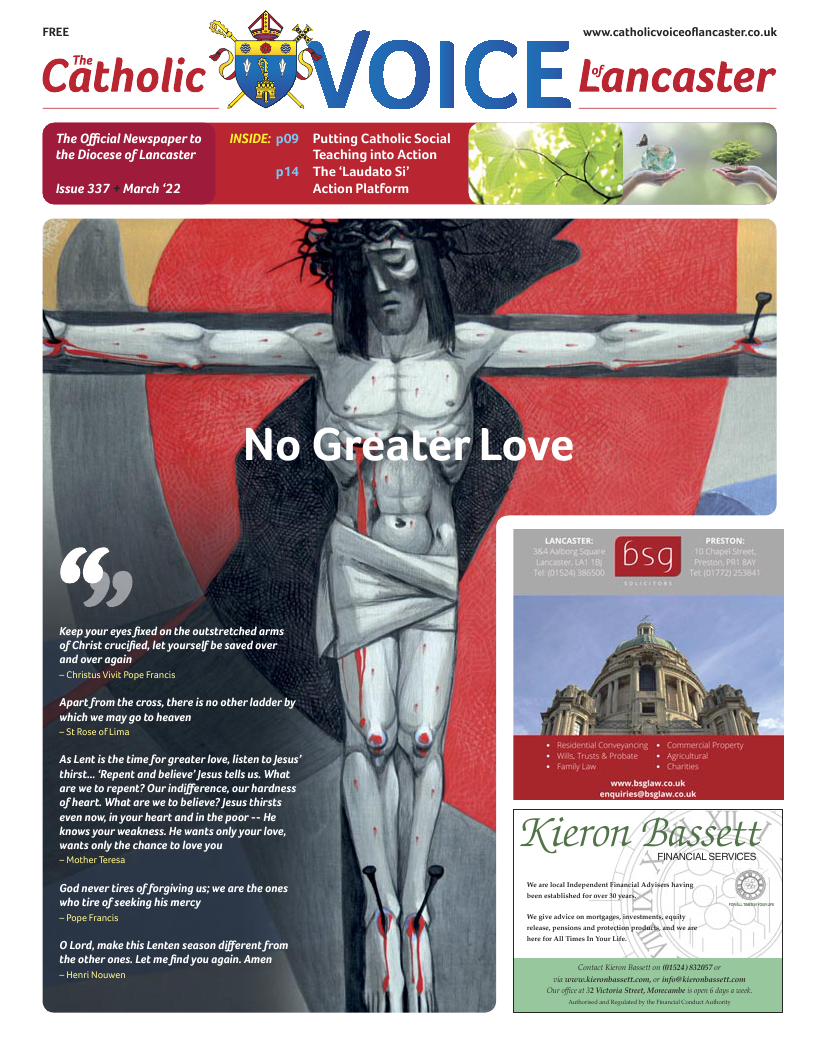 Mar 2022 edition of the Catholic Voice of Lancaster