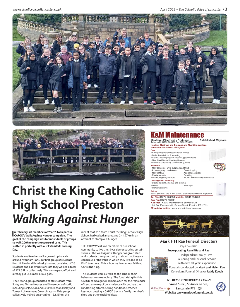 Apr 2022 edition of the Catholic Voice of Lancaster