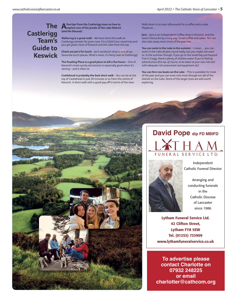 Apr 2022 edition of the Catholic Voice of Lancaster