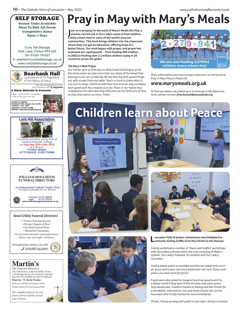 May 2022 edition of the Catholic Voice of Lancaster