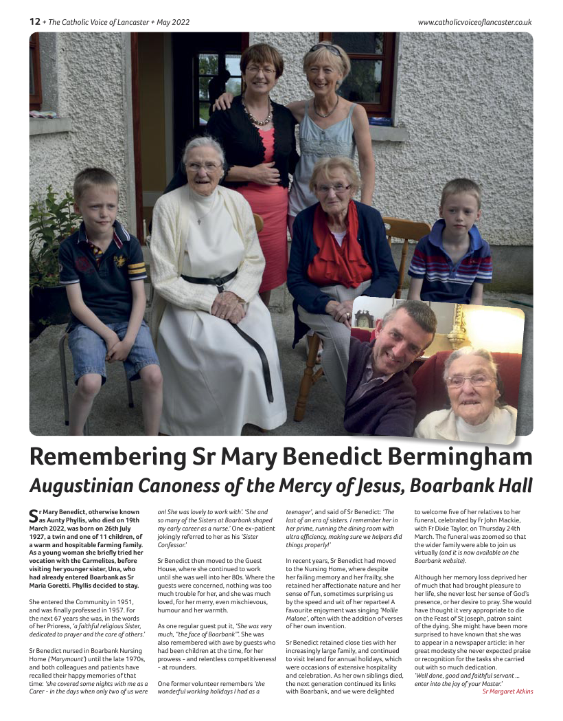 May 2022 edition of the Catholic Voice of Lancaster