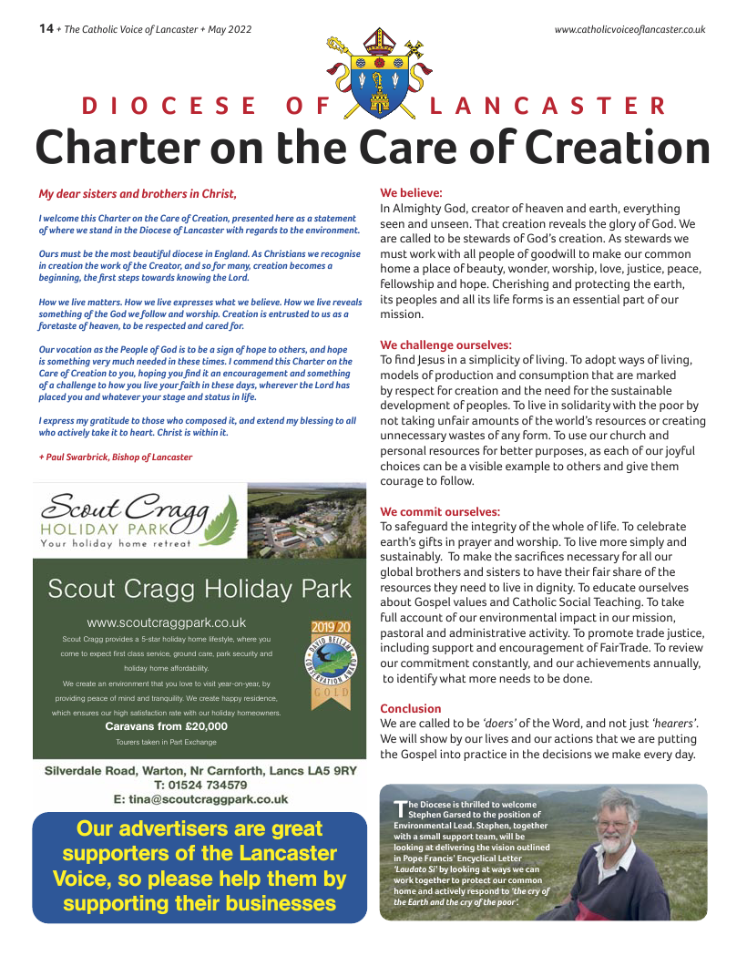 May 2022 edition of the Catholic Voice of Lancaster