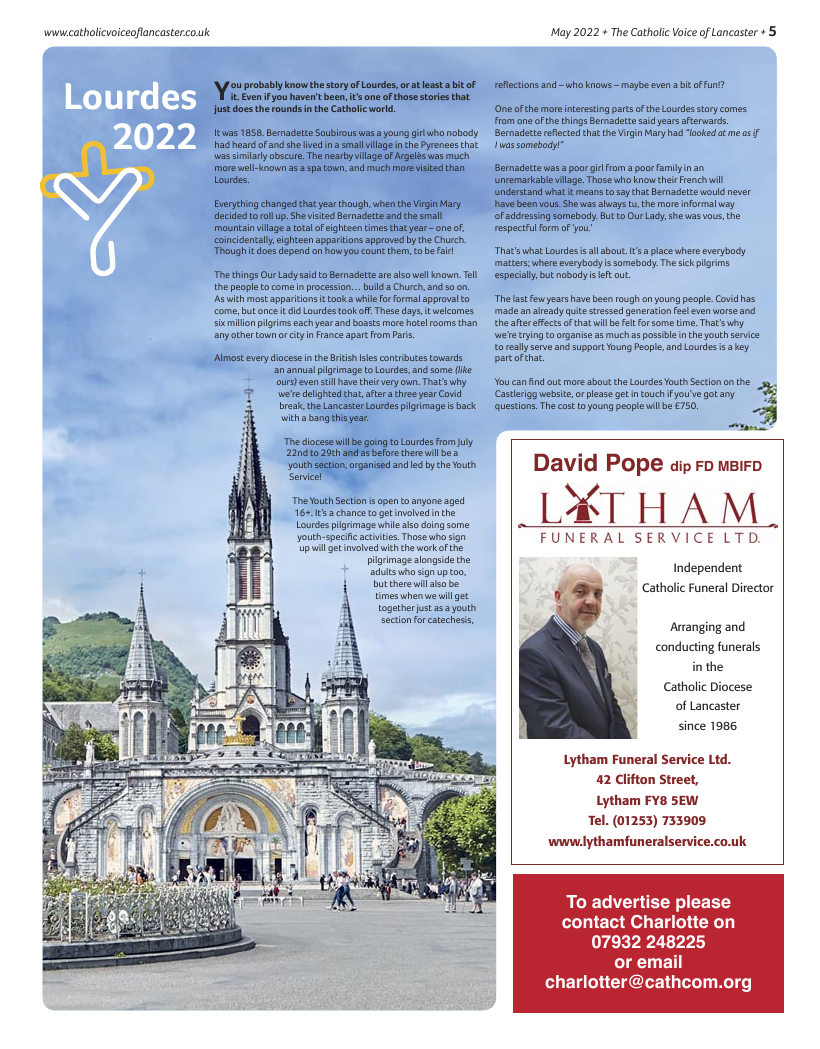 May 2022 edition of the Catholic Voice of Lancaster