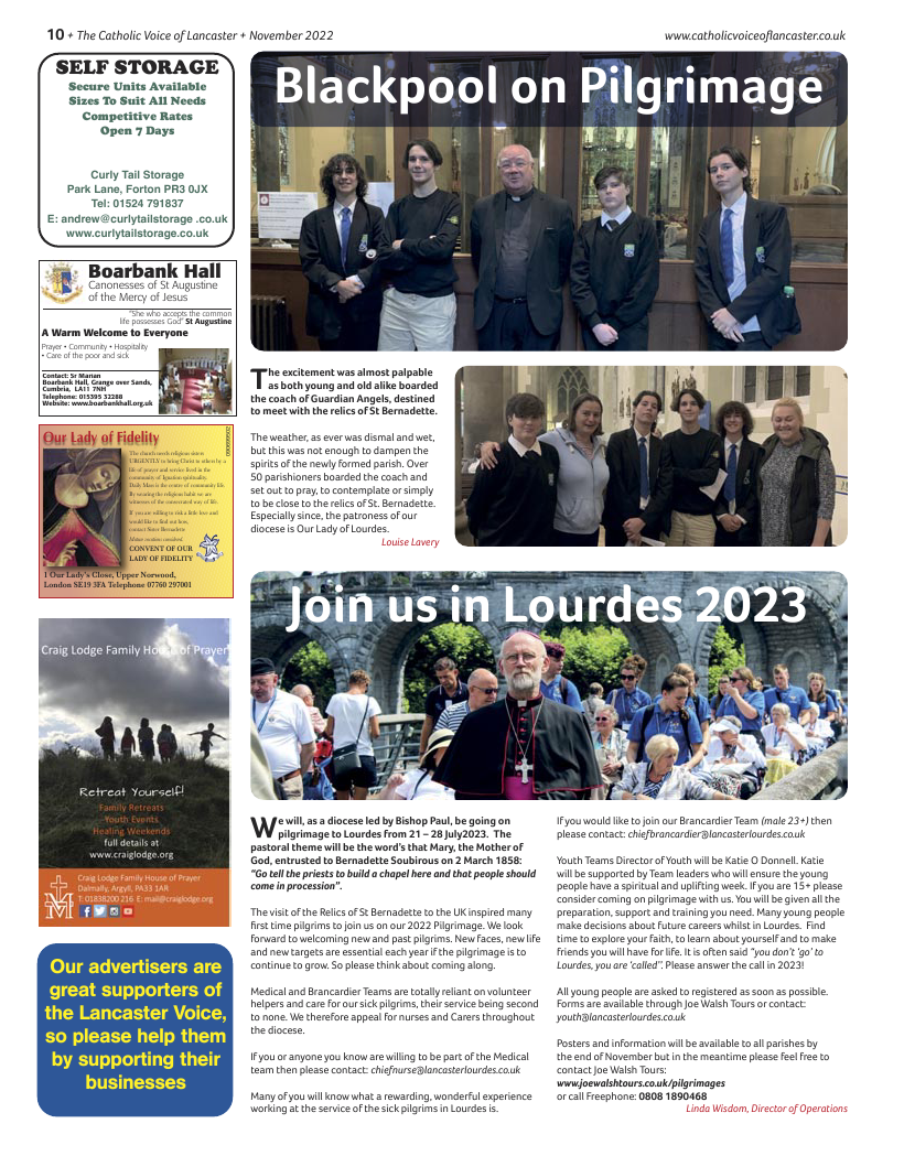 Nov 2022 edition of the Catholic Voice of Lancaster