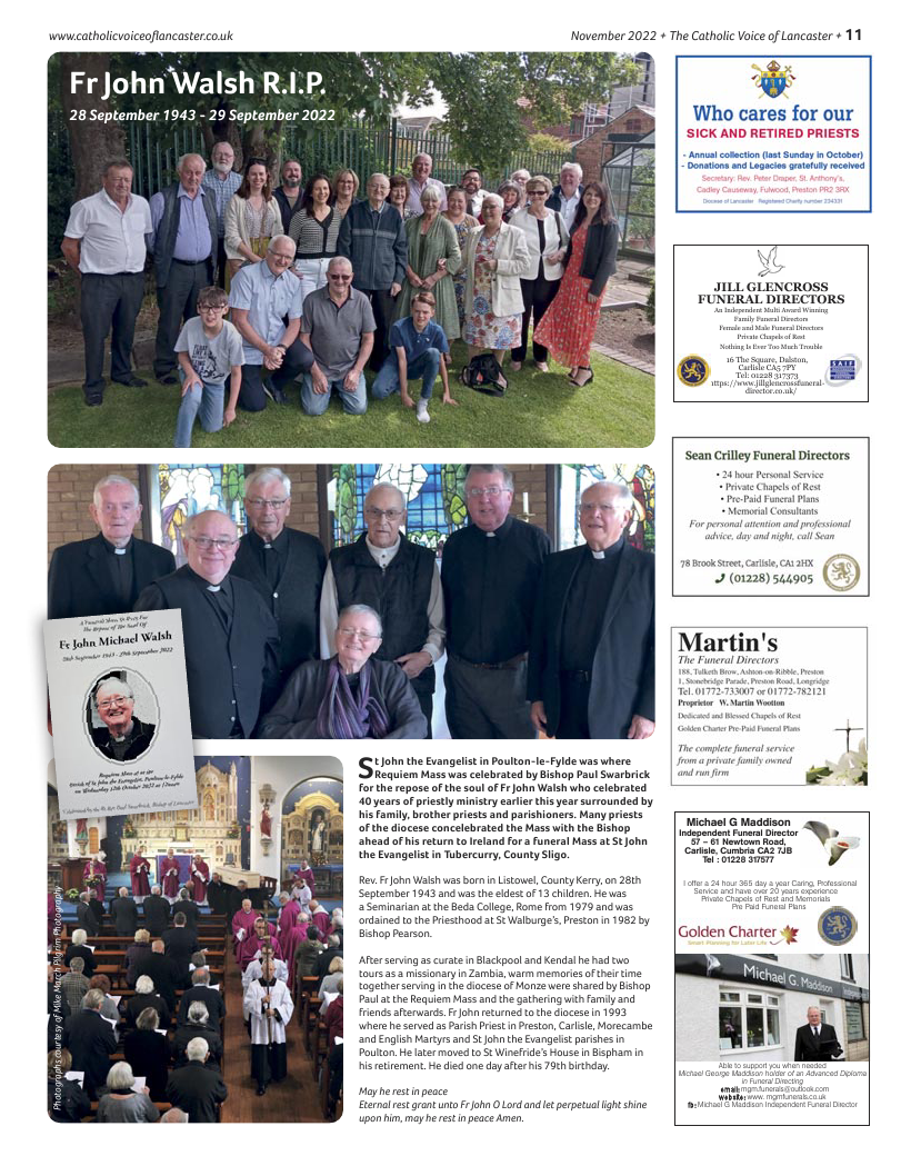 Nov 2022 edition of the Catholic Voice of Lancaster