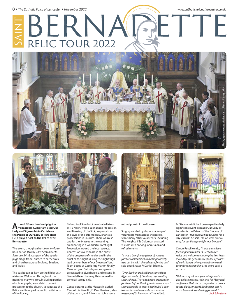 Nov 2022 edition of the Catholic Voice of Lancaster