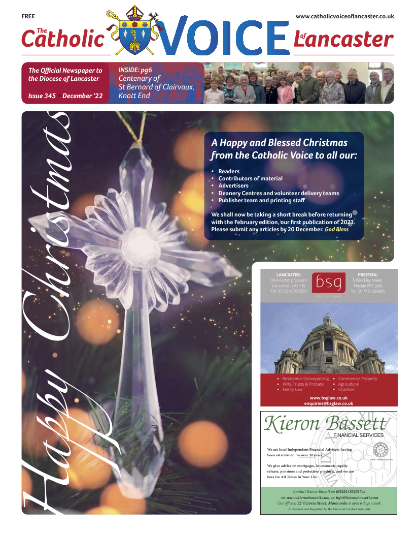 Dec 2022 edition of the Catholic Voice of Lancaster