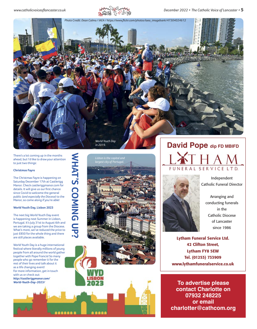 Dec 2022 edition of the Catholic Voice of Lancaster