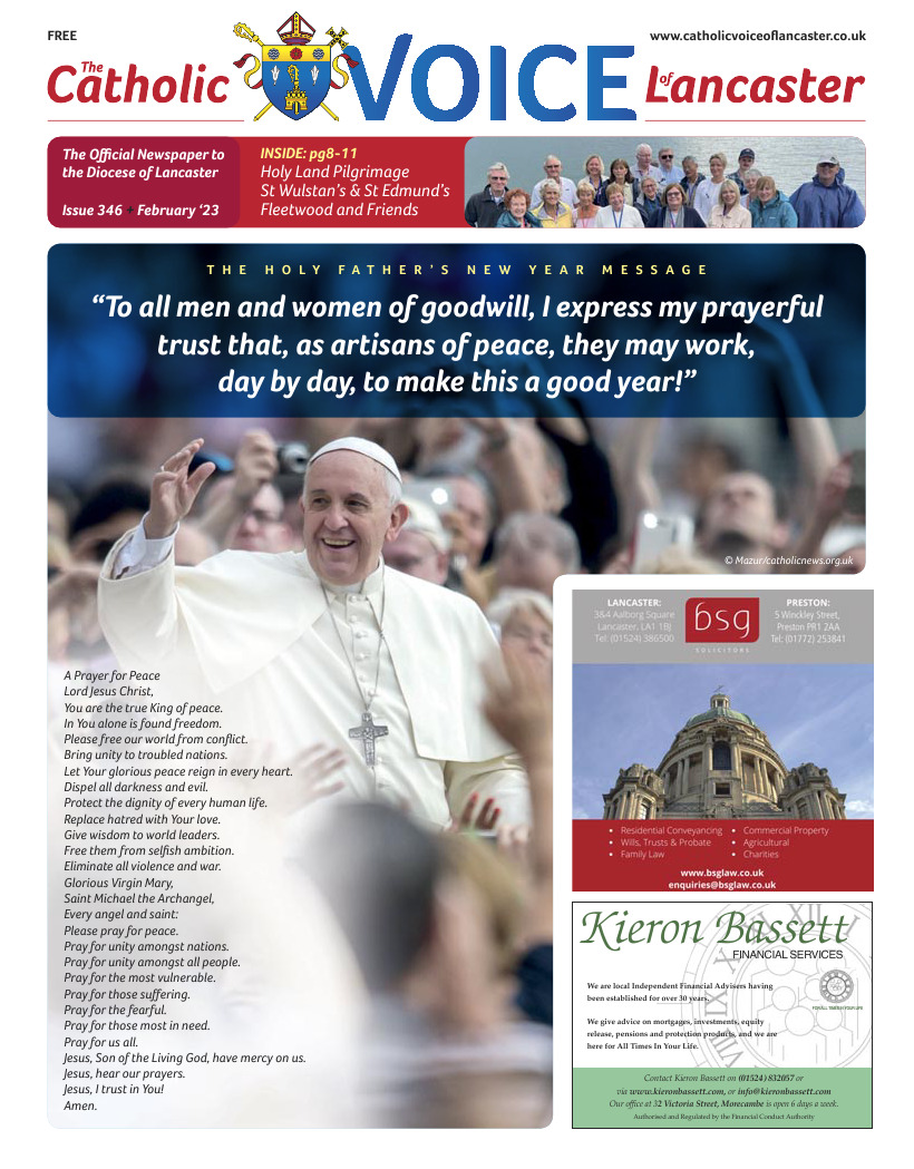 Feb 2023 edition of the Catholic Voice of Lancaster