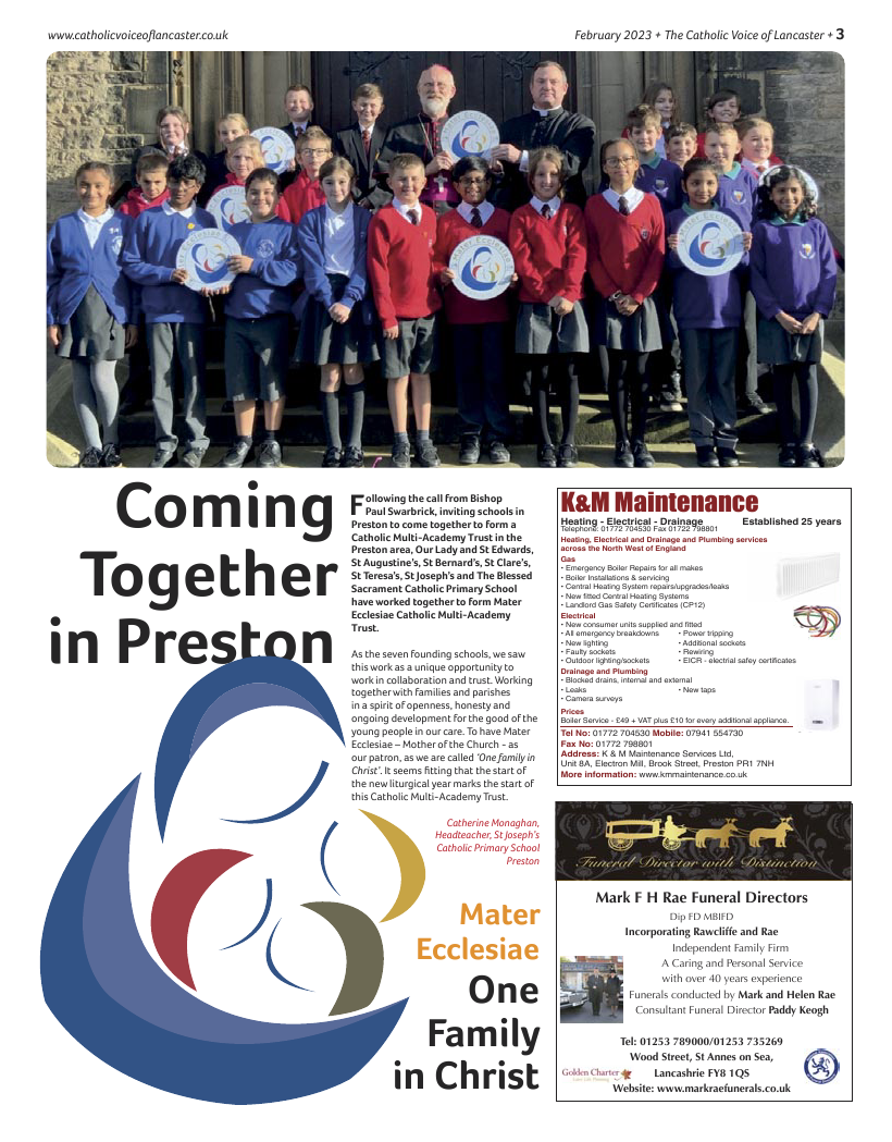 Feb 2023 edition of the Catholic Voice of Lancaster