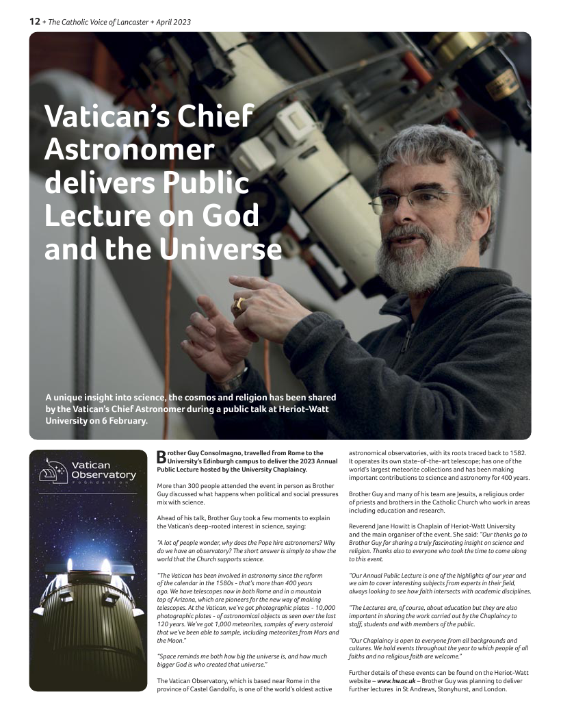 Apr 2023 edition of the Catholic Voice of Lancaster