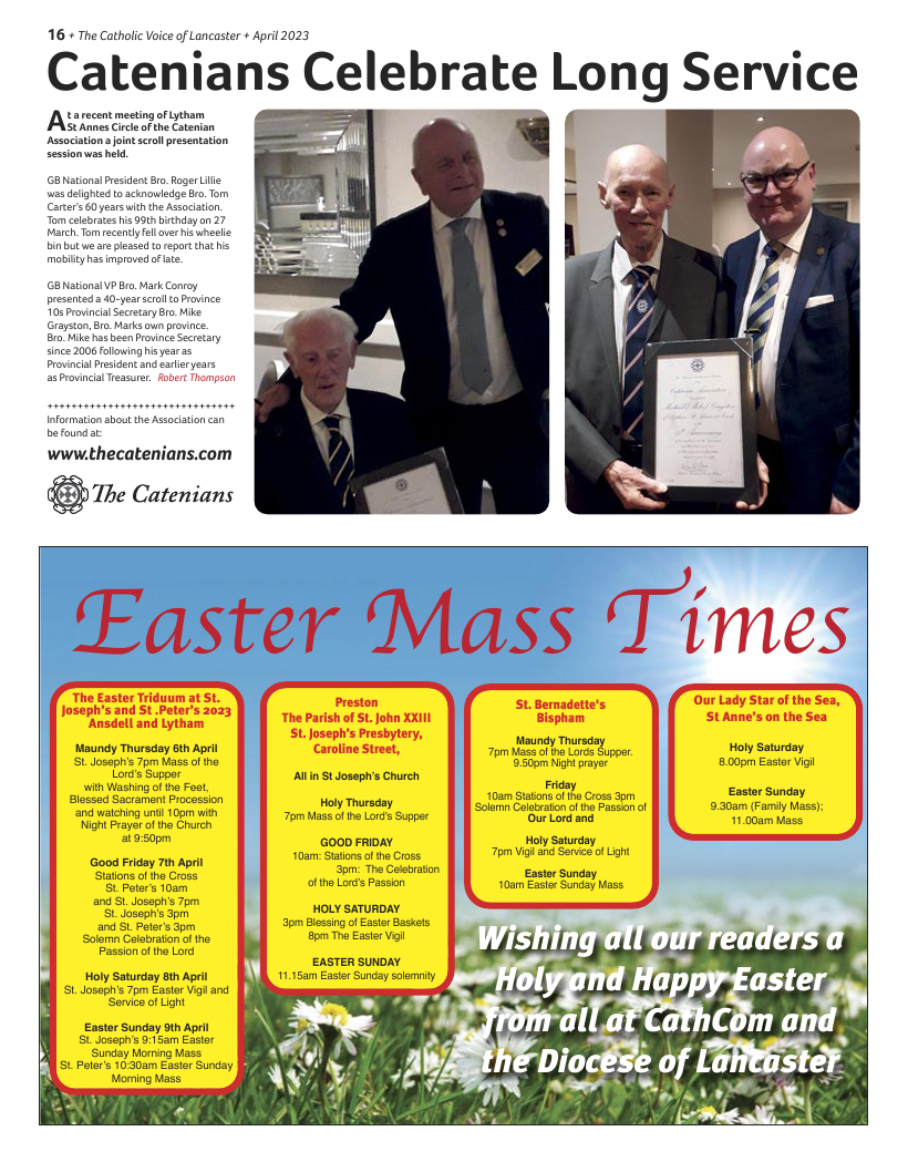 Apr 2023 edition of the Catholic Voice of Lancaster