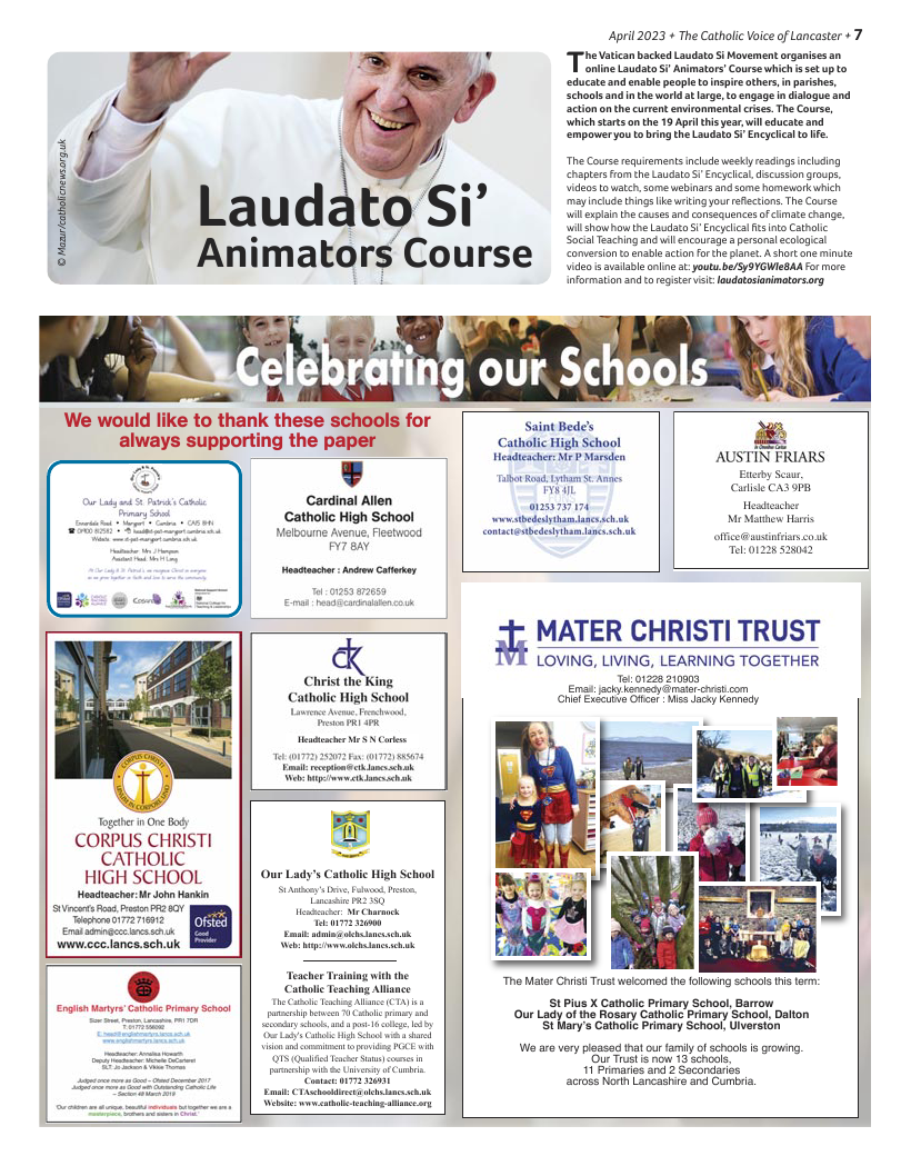 Apr 2023 edition of the Catholic Voice of Lancaster