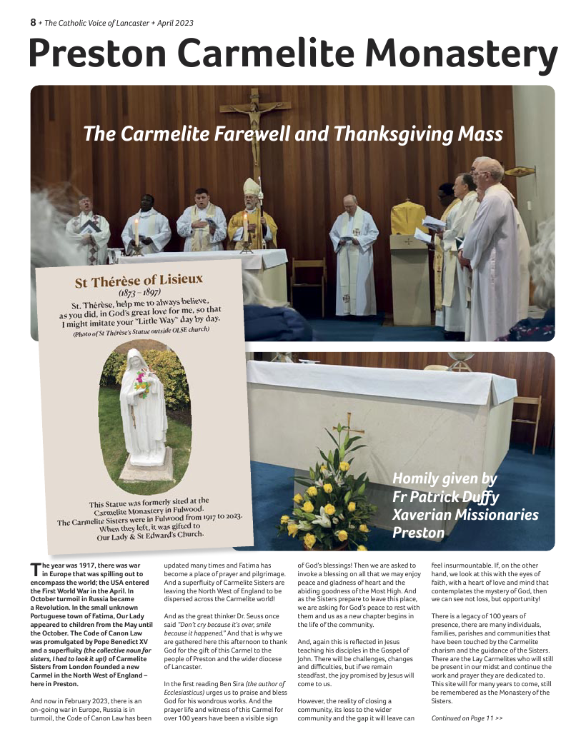 Apr 2023 edition of the Catholic Voice of Lancaster