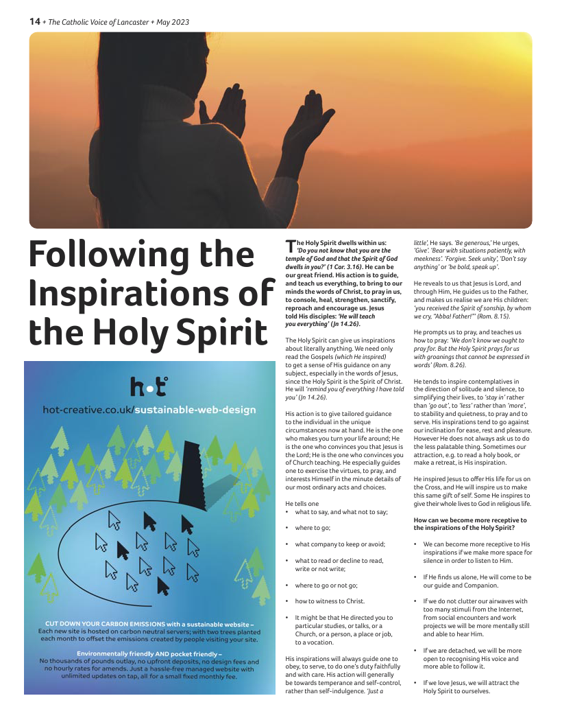 May 2023 edition of the Catholic Voice of Lancaster