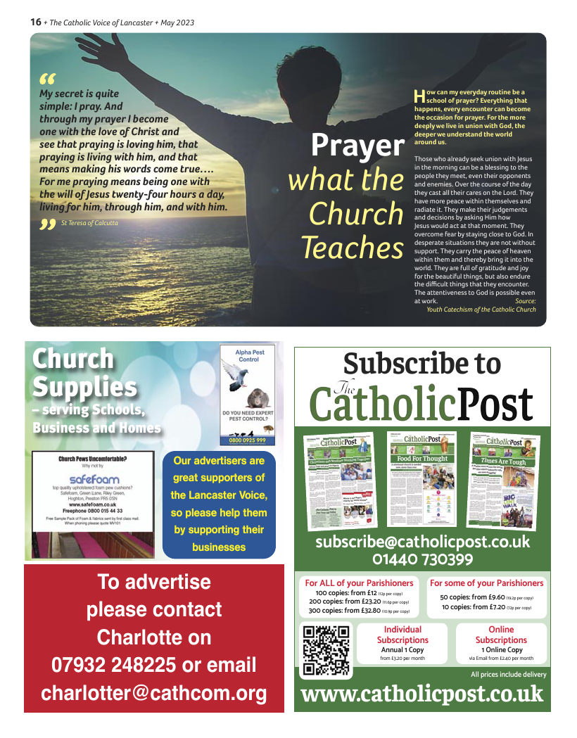 May 2023 edition of the Catholic Voice of Lancaster