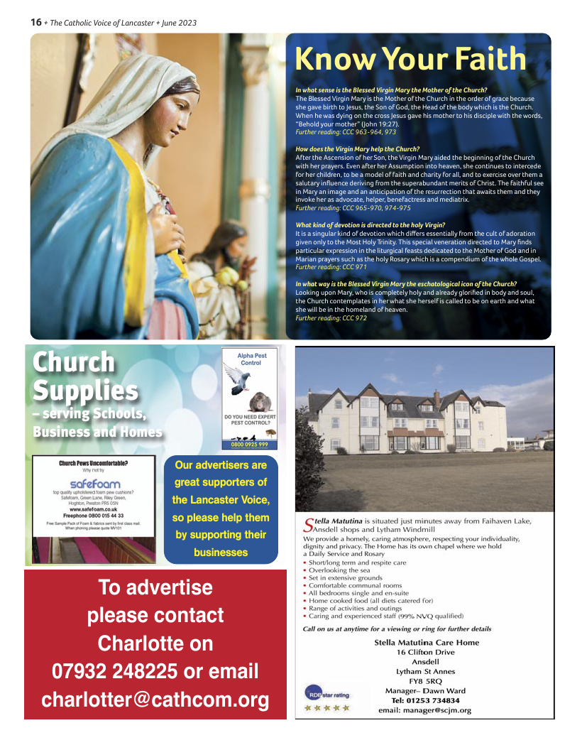 Jun 2023 edition of the Catholic Voice of Lancaster