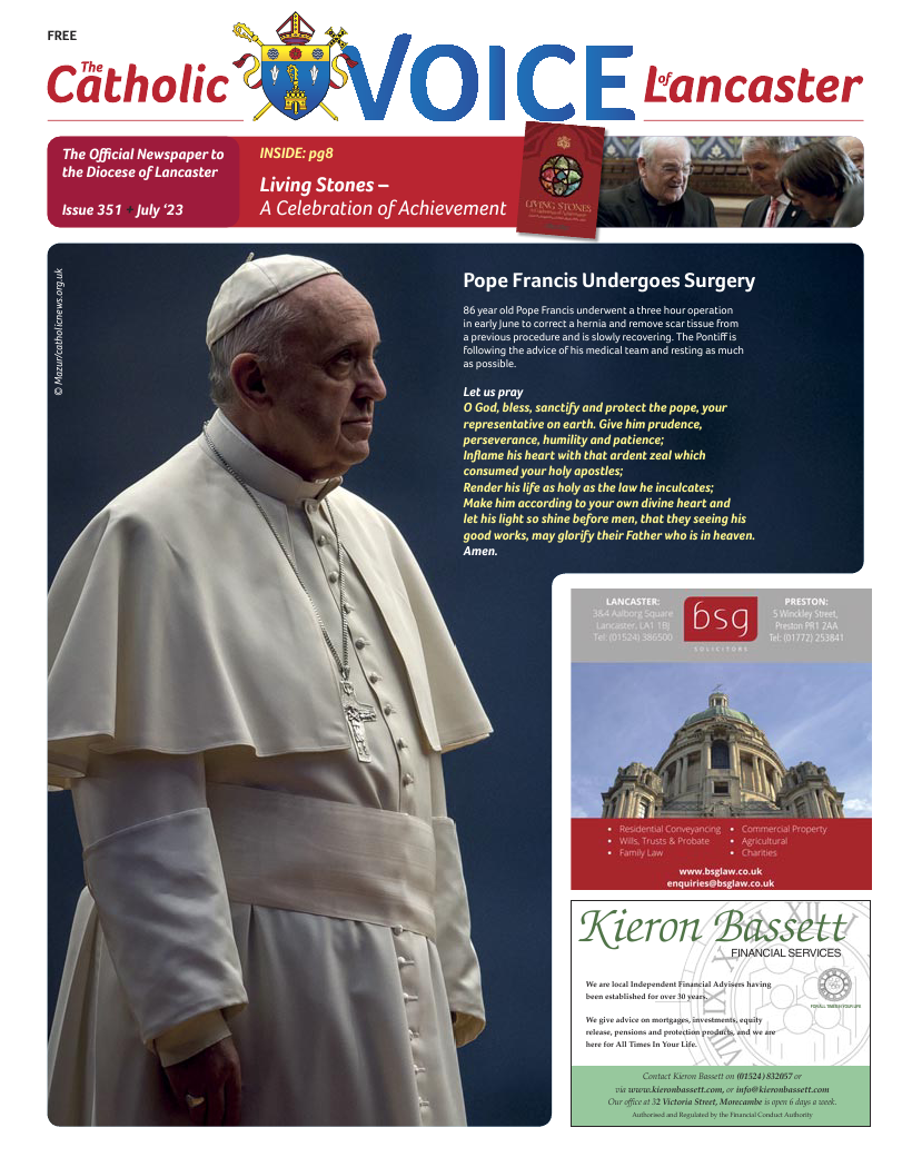 Jul/Aug 2023 edition of the Catholic Voice of Lancaster