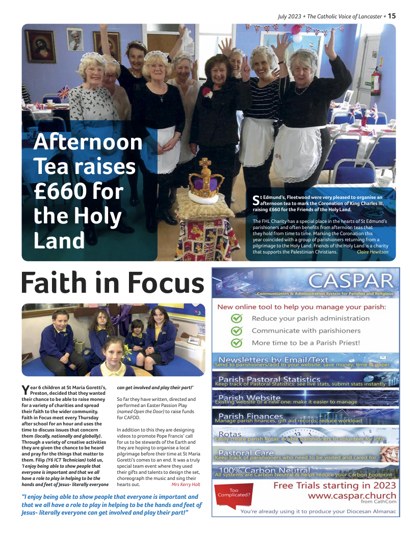 Jul/Aug 2023 edition of the Catholic Voice of Lancaster