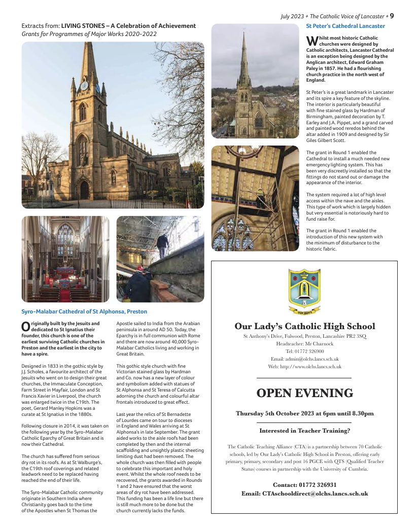 Jul/Aug 2023 edition of the Catholic Voice of Lancaster