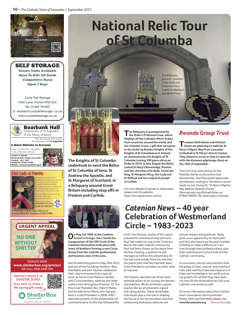 Sept 2023 edition of the Catholic Voice of Lancaster