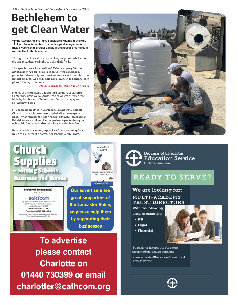 Sept 2023 edition of the Catholic Voice of Lancaster