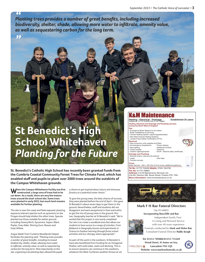 Sept 2023 edition of the Catholic Voice of Lancaster