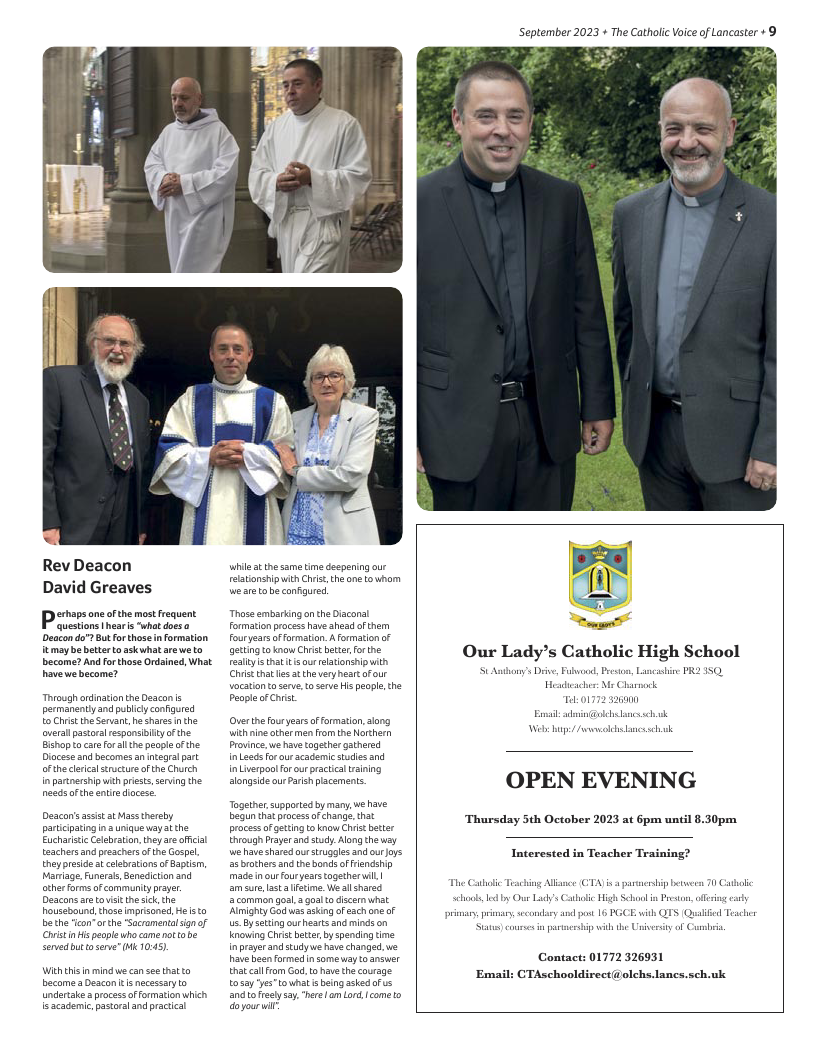 Sept 2023 edition of the Catholic Voice of Lancaster