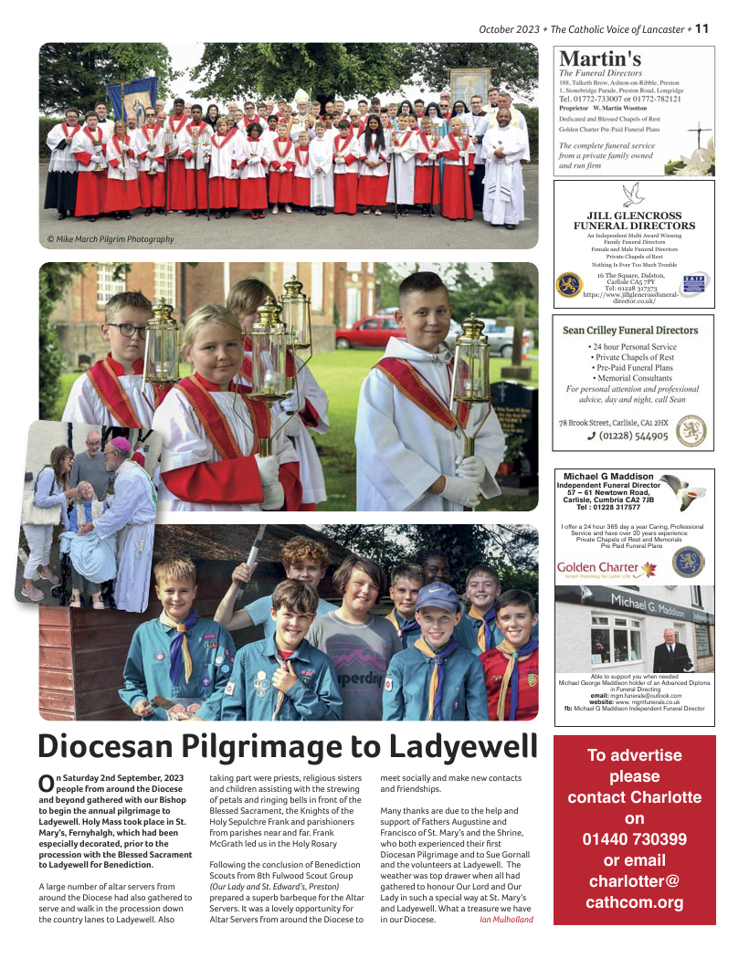 Oct 2023 edition of the Catholic Voice of Lancaster