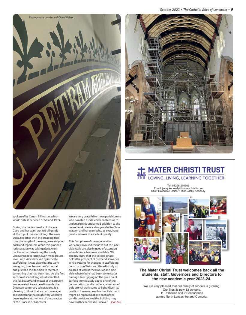 Oct 2023 edition of the Catholic Voice of Lancaster