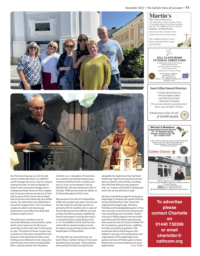 Nov 2023 edition of the Catholic Voice of Lancaster