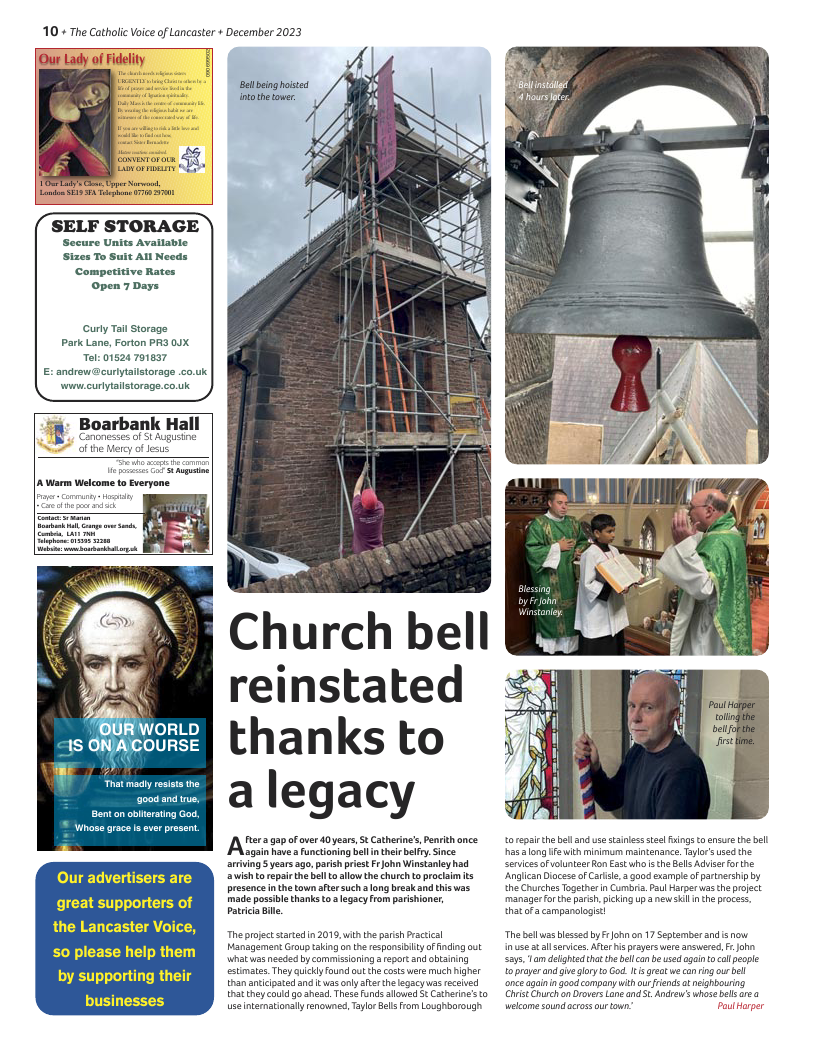 Dec 2023 edition of the Catholic Voice of Lancaster