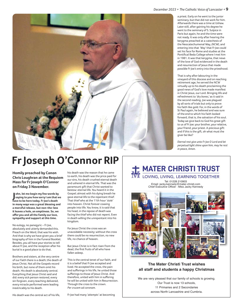 Dec 2023 edition of the Catholic Voice of Lancaster