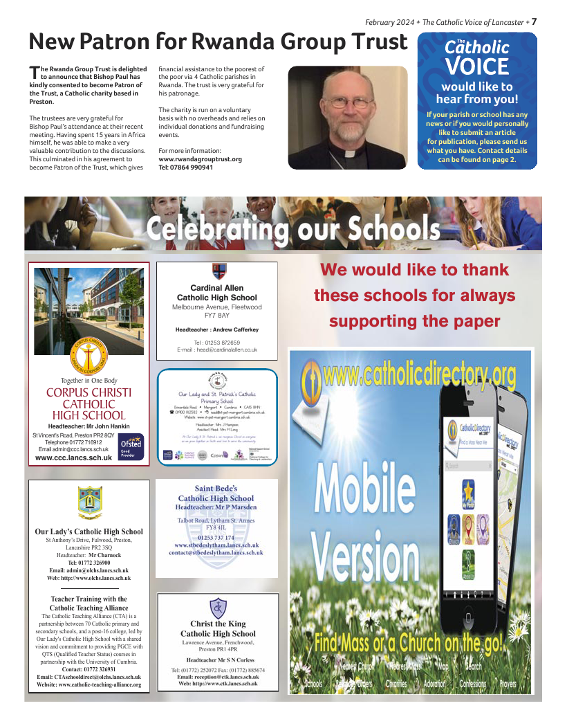 Feb 2024 edition of the Catholic Voice of Lancaster