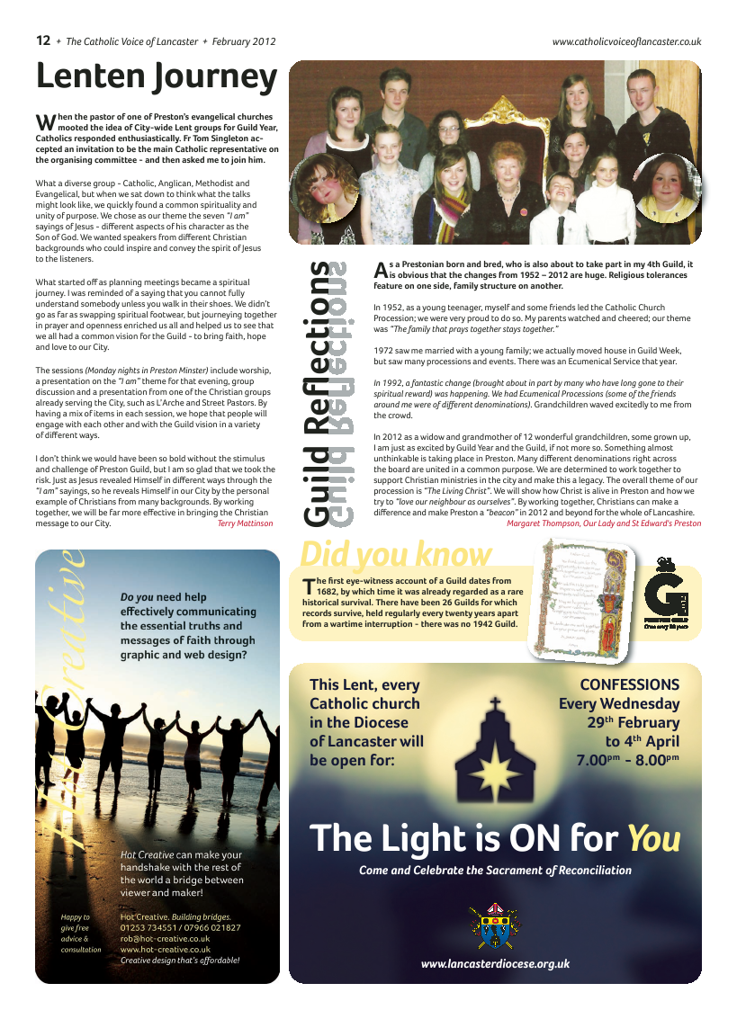 Feb 2012 edition of the Catholic Voice of Lancaster