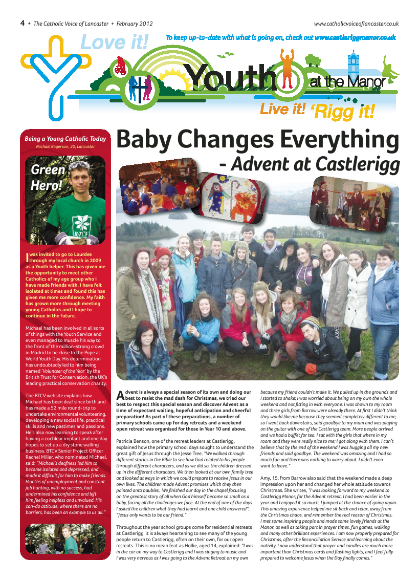 Feb 2012 edition of the Catholic Voice of Lancaster