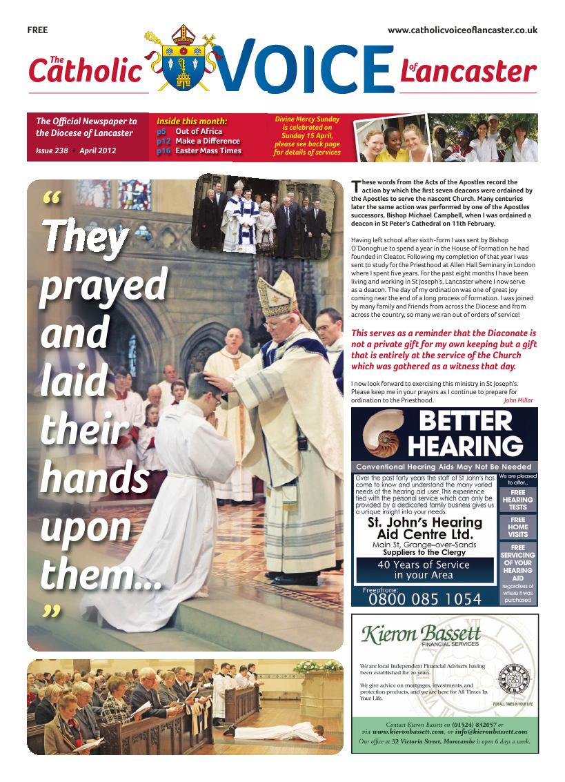 Apr 2012 edition of the Catholic Voice of Lancaster