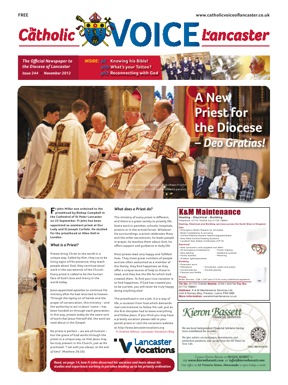 Nov 2012 edition of the Catholic Voice of Lancaster