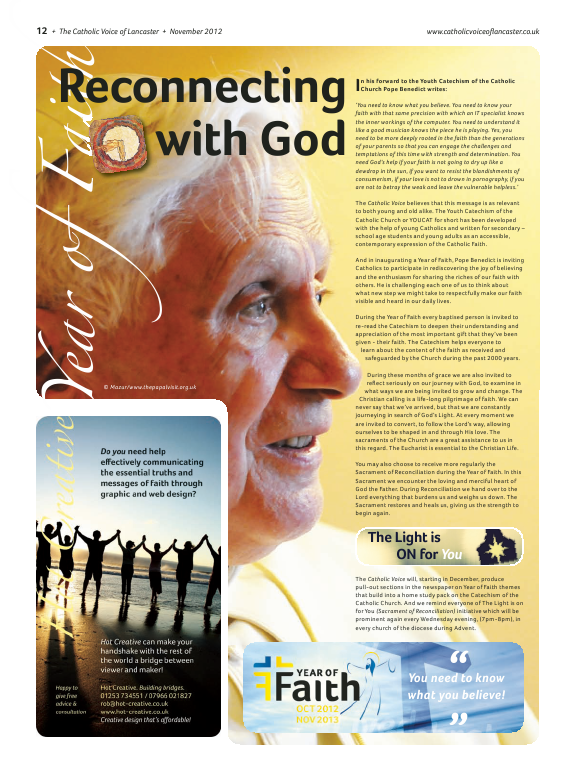 Nov 2012 edition of the Catholic Voice of Lancaster