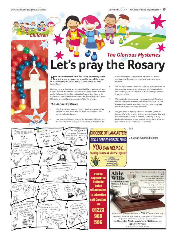 Nov 2012 edition of the Catholic Voice of Lancaster