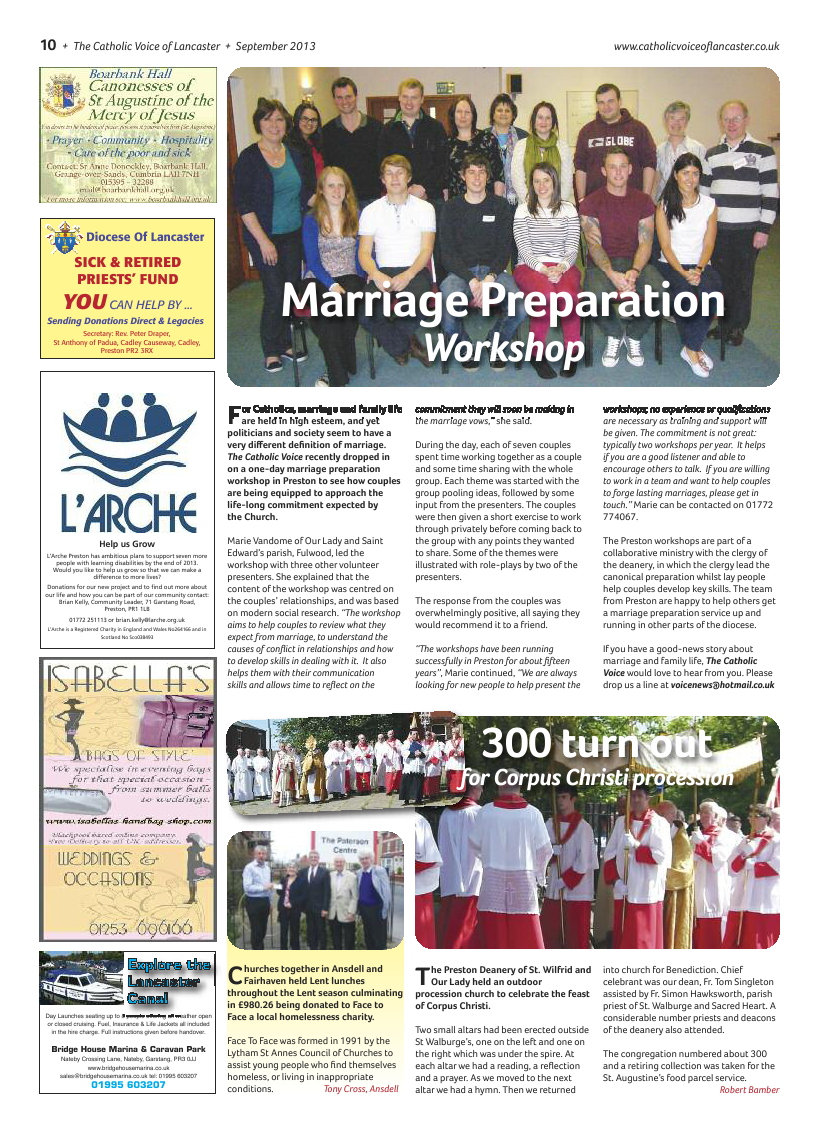Sept 2013 edition of the Catholic Voice of Lancaster