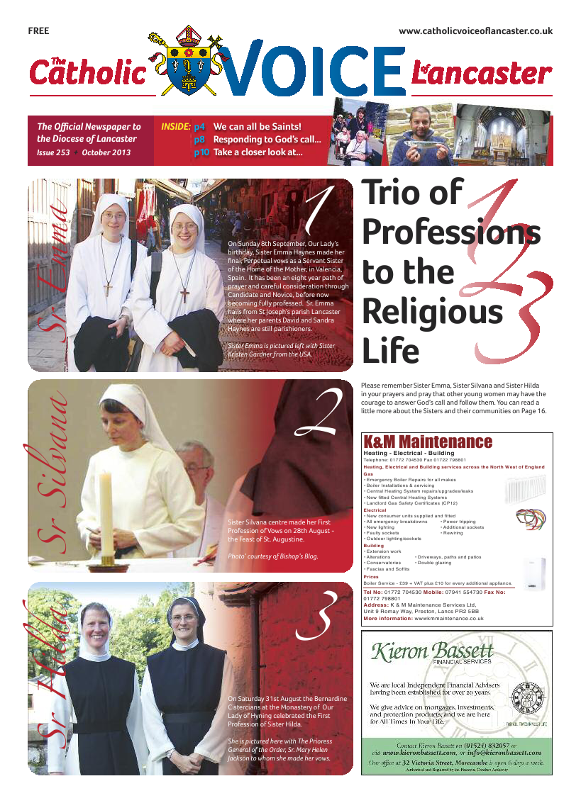 Nov 2013 edition of the Catholic Voice of Lancaster