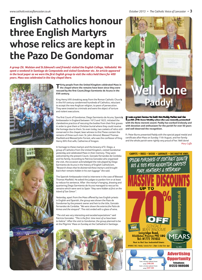 Nov 2013 edition of the Catholic Voice of Lancaster