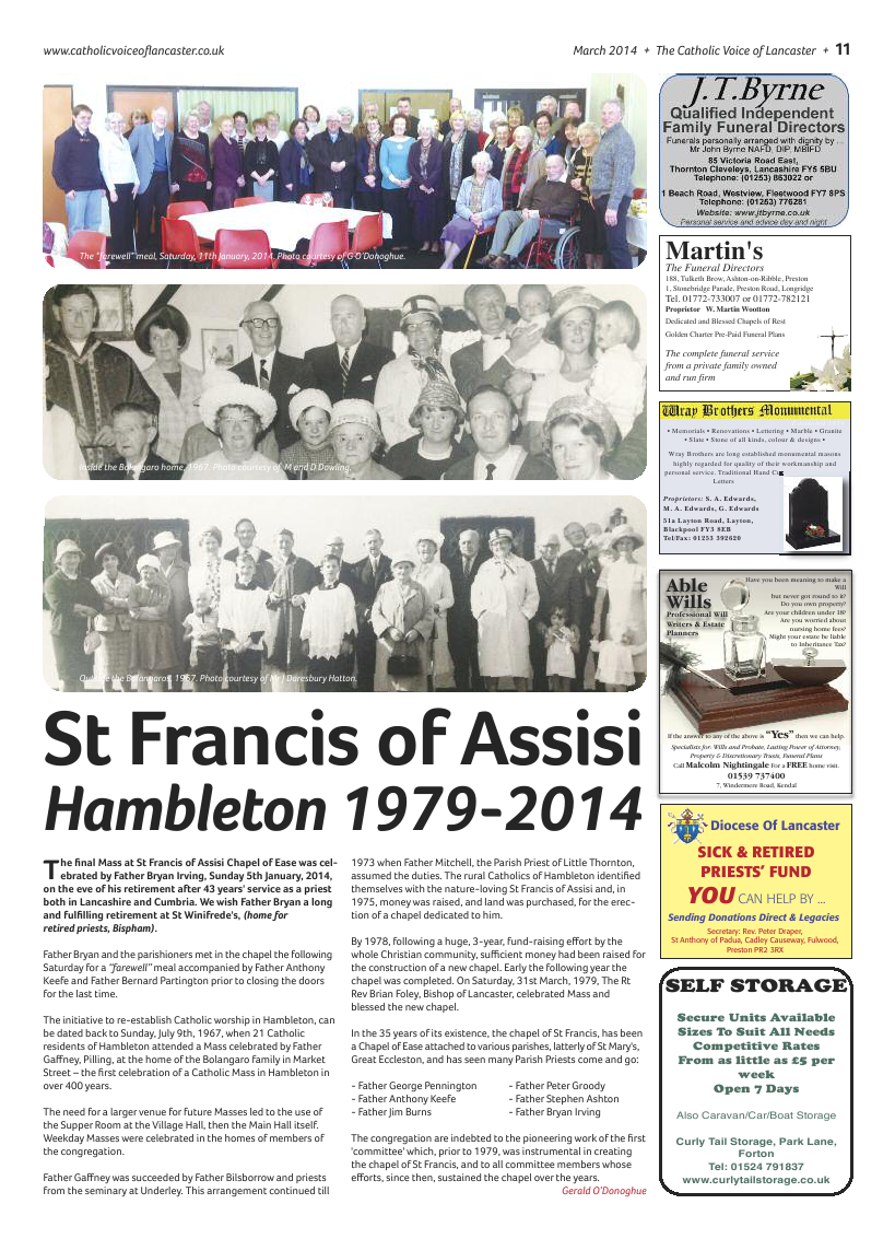 Mar 2014 edition of the Catholic Voice of Lancaster