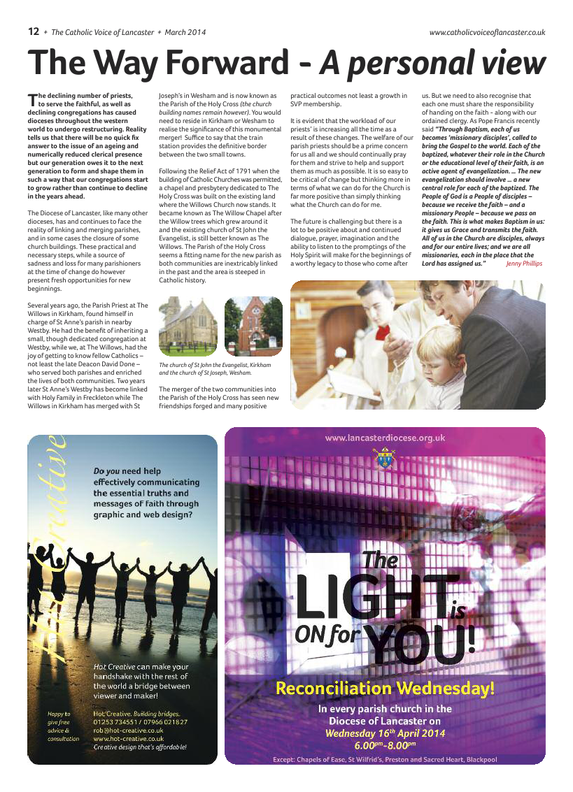 Mar 2014 edition of the Catholic Voice of Lancaster