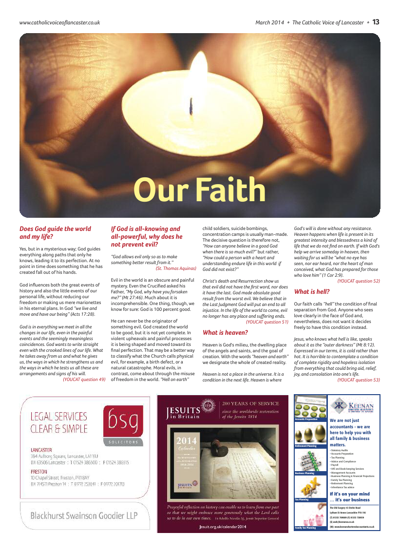 Mar 2014 edition of the Catholic Voice of Lancaster