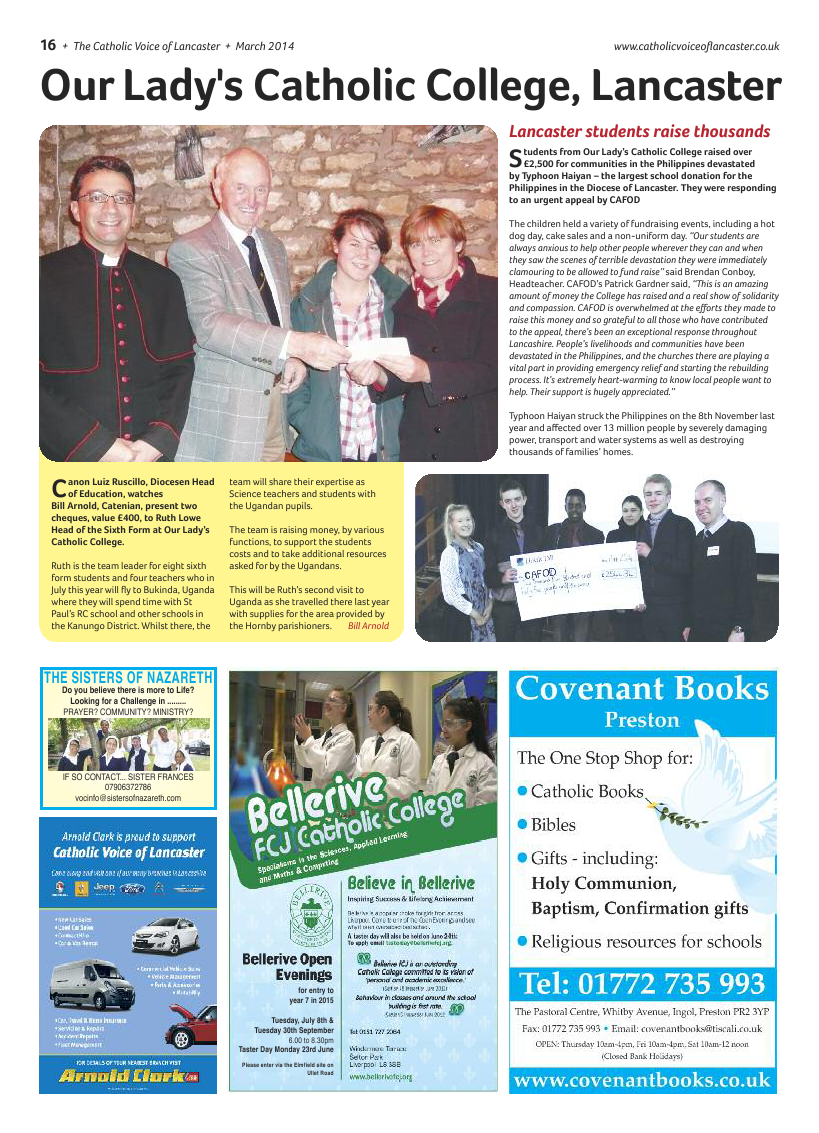 Mar 2014 edition of the Catholic Voice of Lancaster