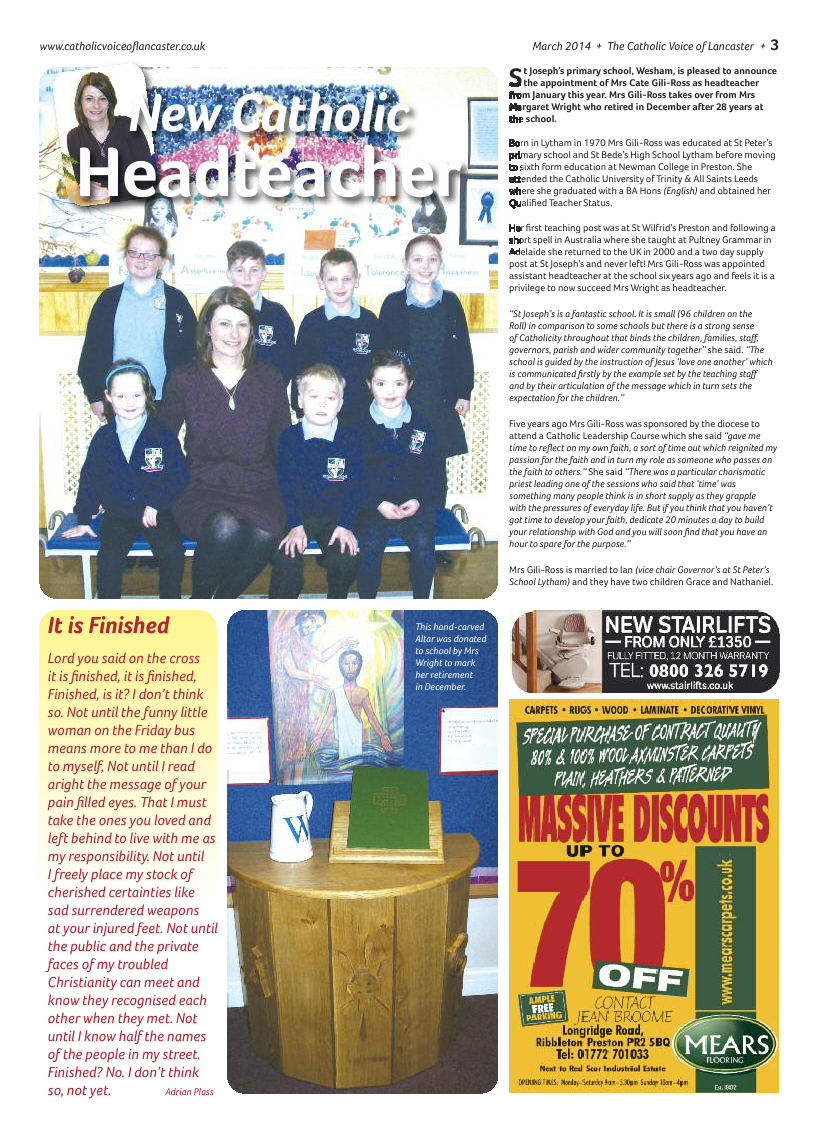 Mar 2014 edition of the Catholic Voice of Lancaster