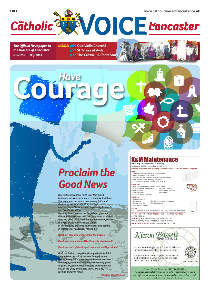 May 2014 edition of the Catholic Voice of Lancaster
